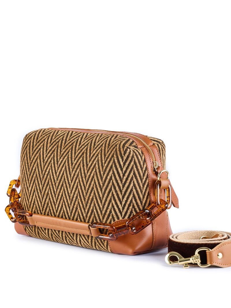 Via Mail Bag Crossbody Bags Cognac