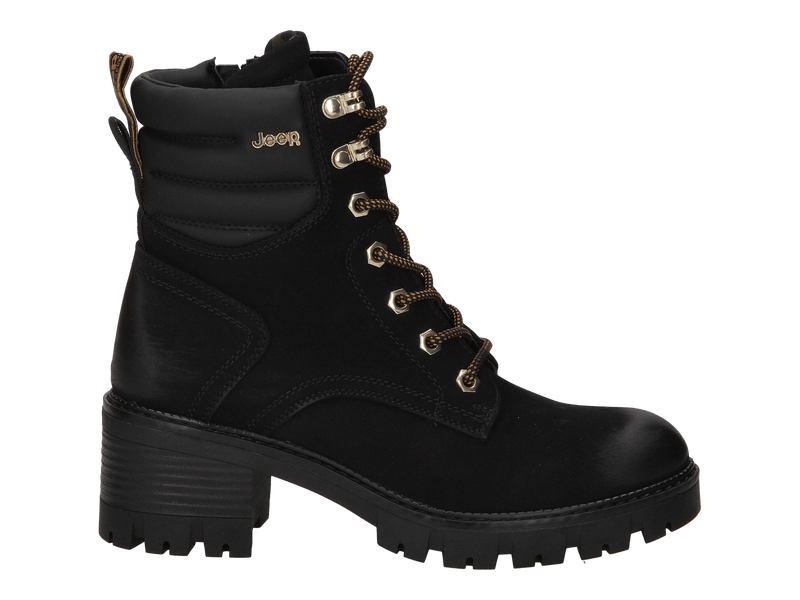 Jeep Boots Met Hak Zwart