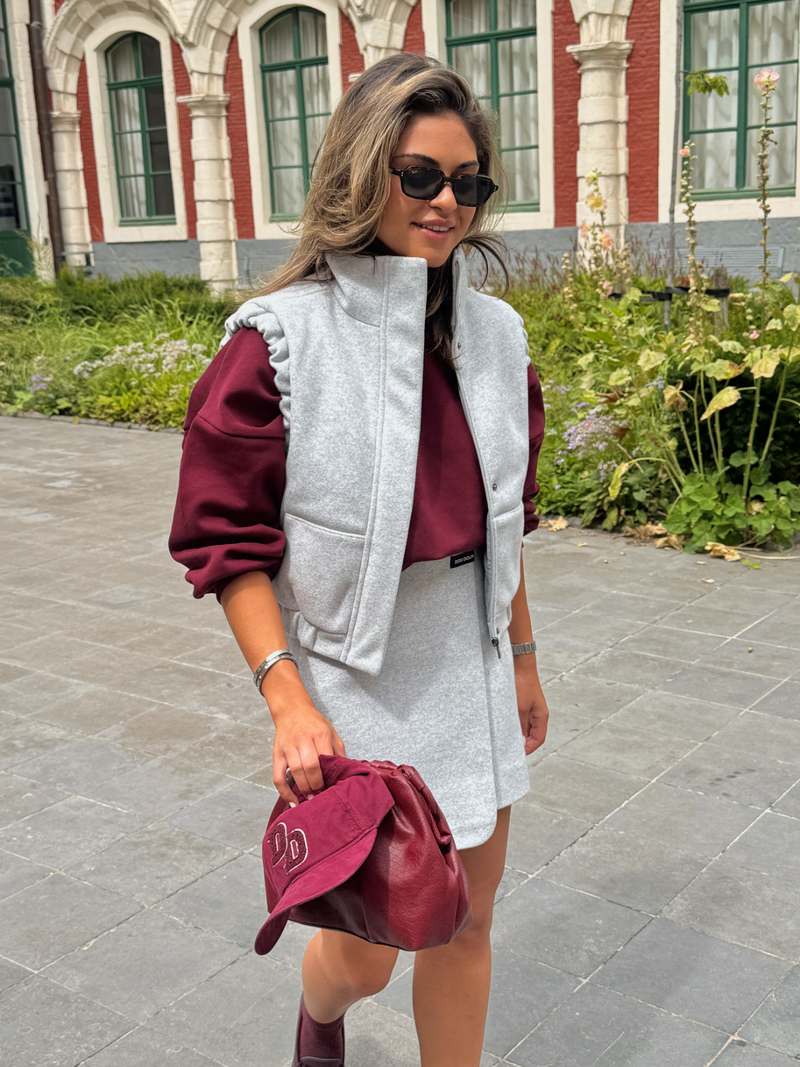 Dou Doun Gilets Sans Manches Gris