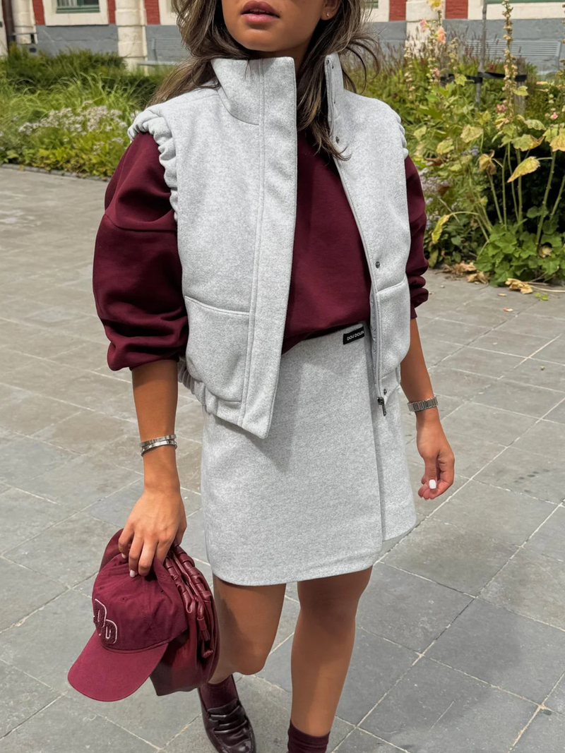 Dou Doun Gilets Sans Manches Gris