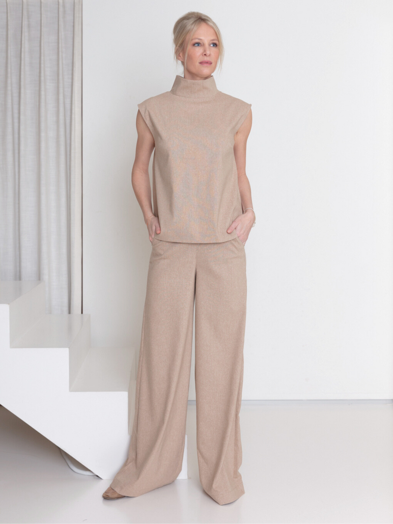 Ac By Annelien Coorevits Pantalons Beige