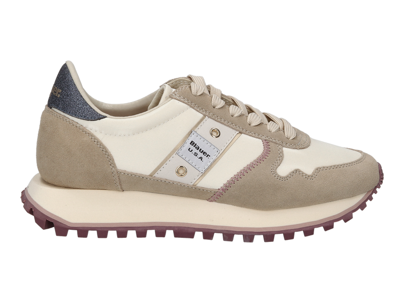 Blauer Sneakers Beige