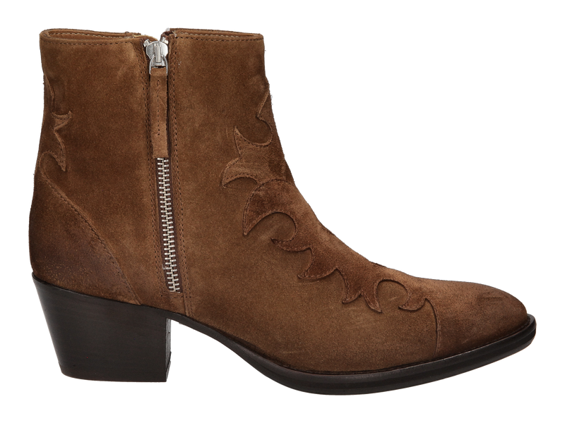 Triver Flight Boots Met Hak Cognac