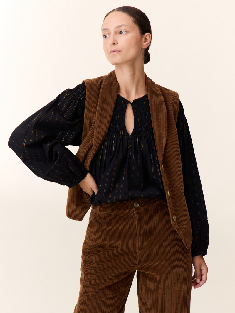 Leon & Harper Gilets Bruin