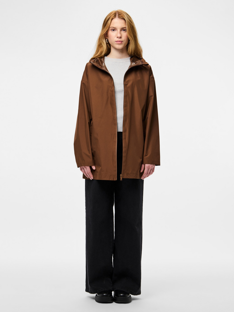 Pieces Jackets Brown