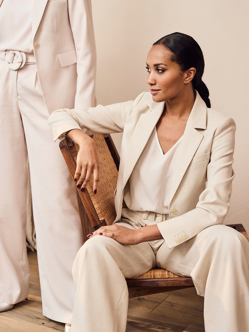 Ac By Annelien Coorevits Blazers Beige