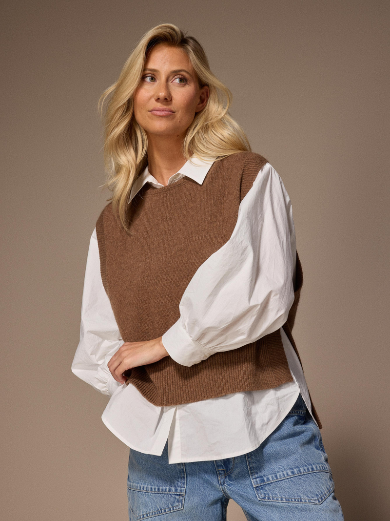 Lalotti Tank Tops Brown