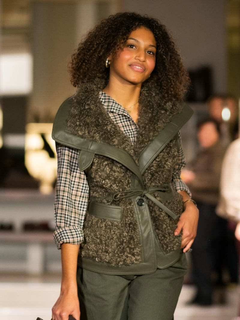 Leon & Harper Gilets Sans Manches Kaki